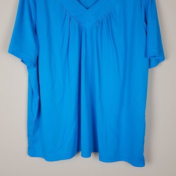 Blair Blue Vneck Top   - Picture 3 of 6